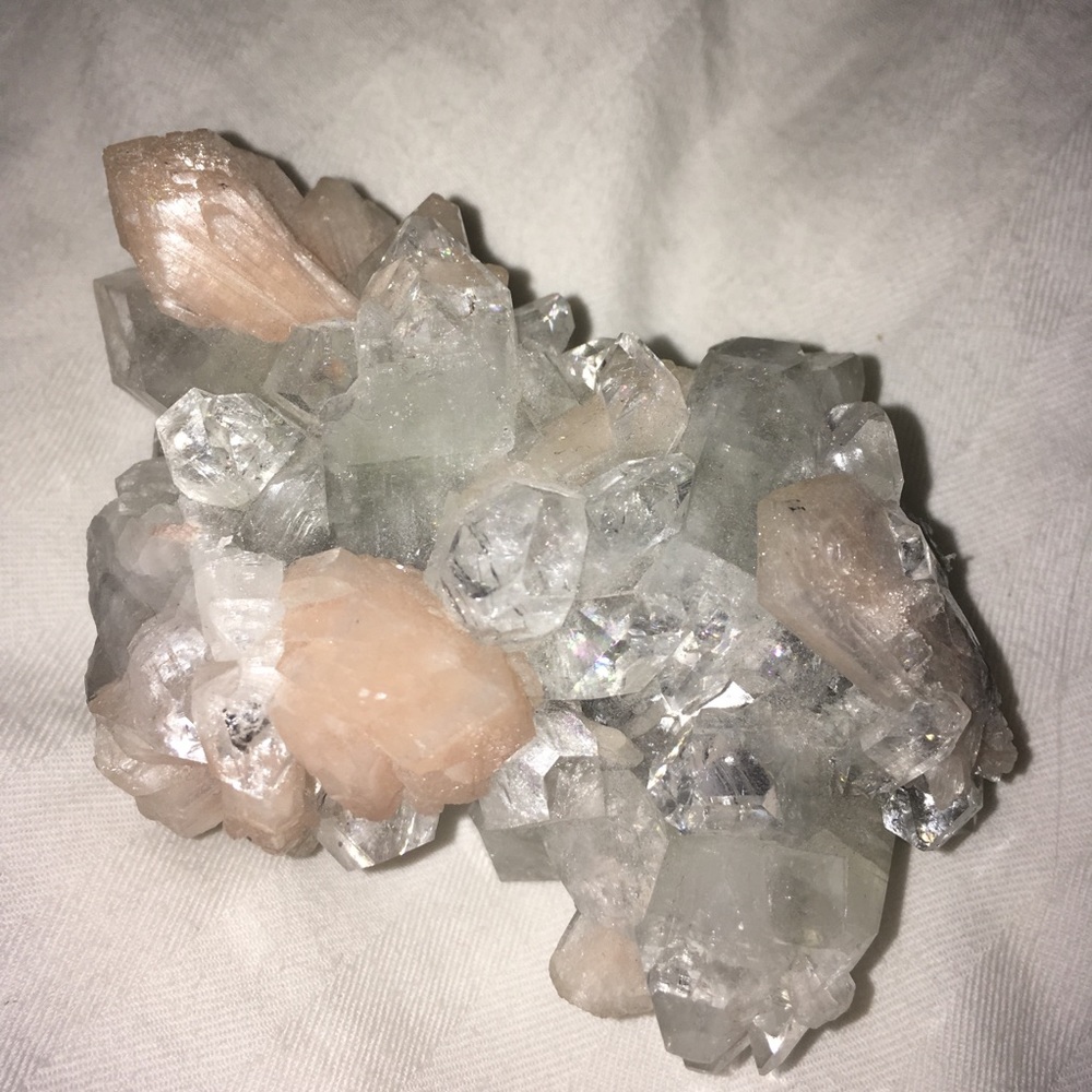 Rose & Clear Quartz Cluster